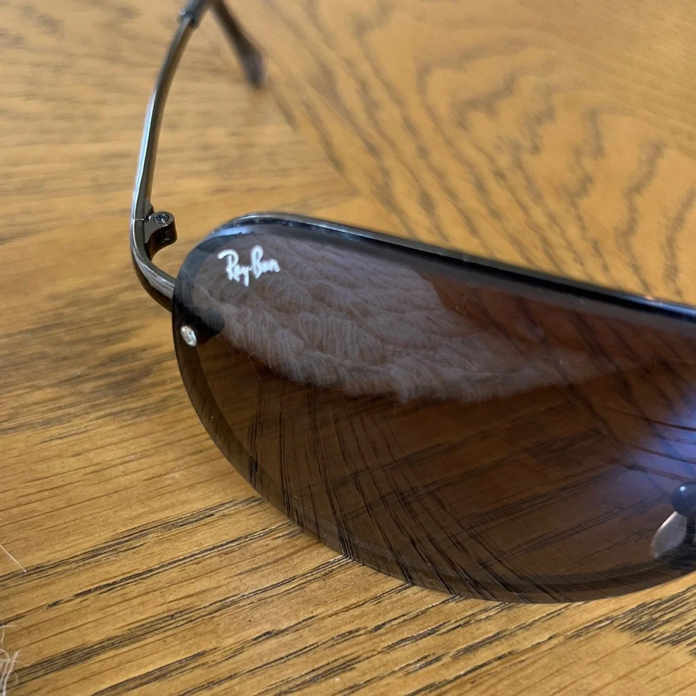Ray-Ban Black Aviator Sunglasses with Dark Lenses